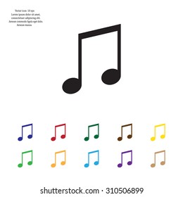 Note sign icon, vector illustration. Flat design style