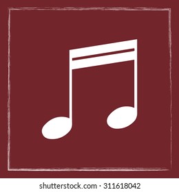 Note sign icon, vector illustration. Flat design style