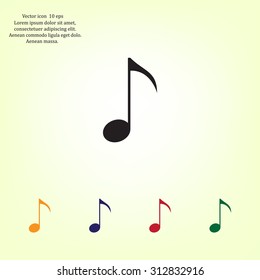 Note sign icon, vector illustration. Flat design style