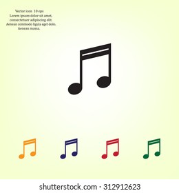 Note sign icon, vector illustration. Flat design style