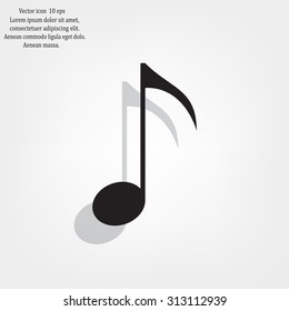 Note sign icon, vector illustration. Flat design style