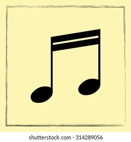 Note sign icon, vector illustration. Flat design style