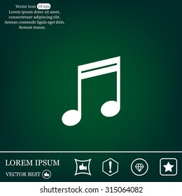 Note sign icon, vector illustration. Flat design style