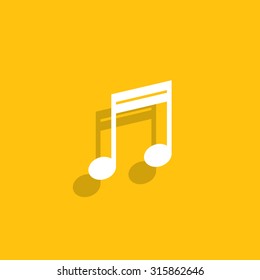 Note sign icon, vector illustration. Flat design style