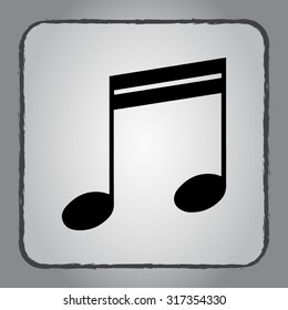 Note sign icon, vector illustration. Flat design style