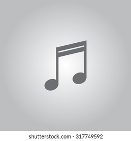 Note sign icon, vector illustration. Flat design style