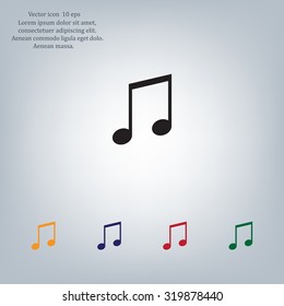 Note sign icon, vector illustration. Flat design style