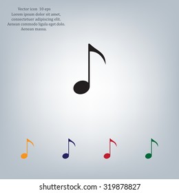 Note sign icon, vector illustration. Flat design style
