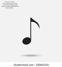 Note sign icon, vector illustration. Flat design style