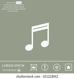 Note sign icon, vector illustration. Flat design style