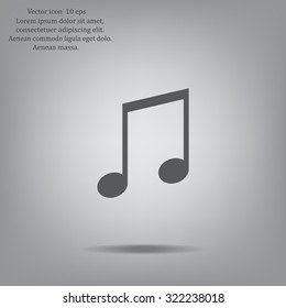 Note sign icon, vector illustration. Flat design style