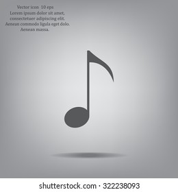 Note sign icon, vector illustration. Flat design style