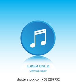 Note sign icon, vector illustration. Flat design style