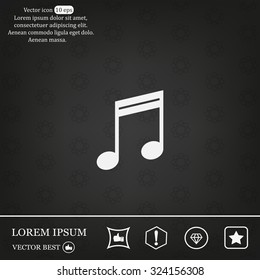 Note sign icon, vector illustration. Flat design style
