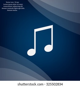 Note sign icon, vector illustration. Flat design style