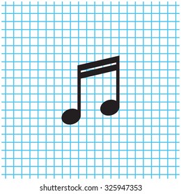 Note sign icon, vector illustration. Flat design style