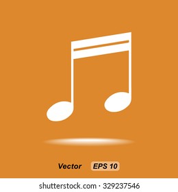 Note sign icon, vector illustration. Flat design style