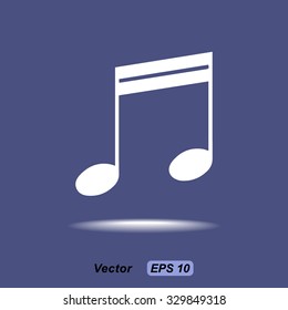 Note sign icon, vector illustration. Flat design style