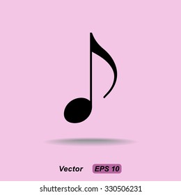 Note sign icon, vector illustration. Flat design style