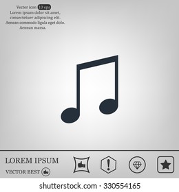 Note sign icon, vector illustration. Flat design style