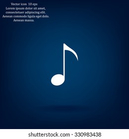 Note sign icon, vector illustration. Flat design style