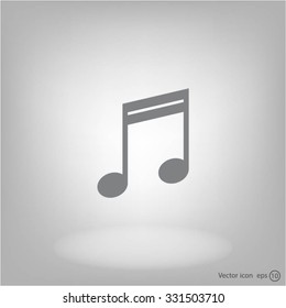 Note sign icon, vector illustration. Flat design style