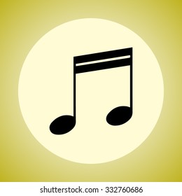 Note sign icon, vector illustration. Flat design style