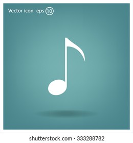 Note sign icon, vector illustration. Flat design style