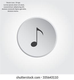 Note sign icon, vector illustration. Flat design style