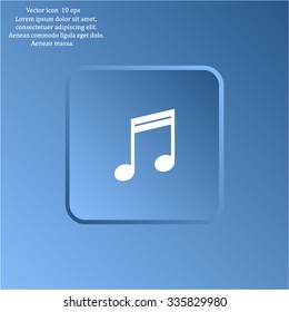 Note sign icon, vector illustration. Flat design style
