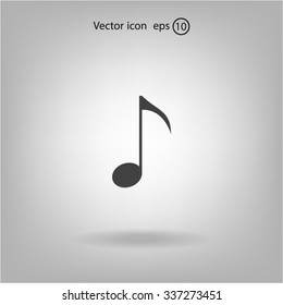 Note sign icon, vector illustration. Flat design style
