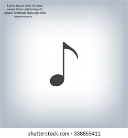 Note sign icon, vector illustration. Flat design style