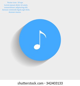 Note sign icon, vector illustration. Flat design style