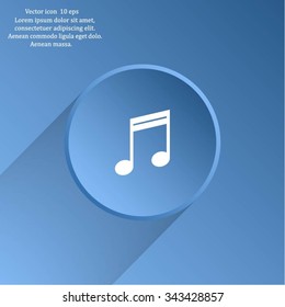 Note sign icon, vector illustration. Flat design style