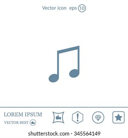 Note sign icon, vector illustration. Flat design style