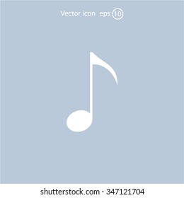 Note sign icon, vector illustration. Flat design style
