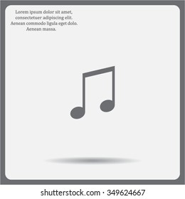 Note sign icon, vector illustration. Flat design style