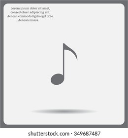 Note sign icon, vector illustration. Flat design style