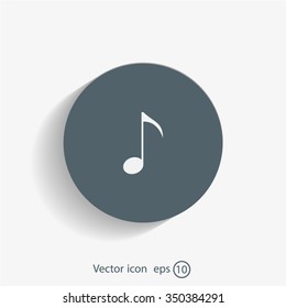 Note sign icon, vector illustration. Flat design style
