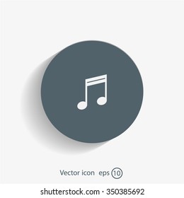 Note sign icon, vector illustration. Flat design style
