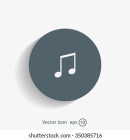 Note sign icon, vector illustration. Flat design style