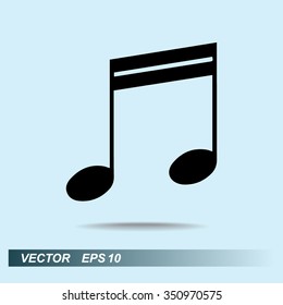 Note sign icon, vector illustration. Flat design style