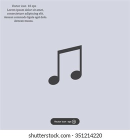 Note sign icon, vector illustration. Flat design style