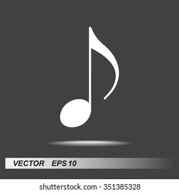 Note sign icon, vector illustration. Flat design style