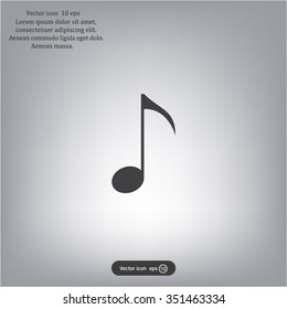Note sign icon, vector illustration. Flat design style
