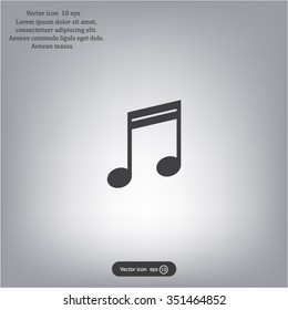 Note sign icon, vector illustration. Flat design style