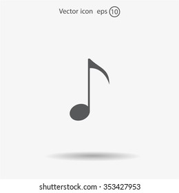 Note sign icon, vector illustration. Flat design style