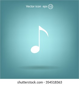 Note sign icon, vector illustration. Flat design style