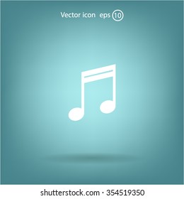 Note sign icon, vector illustration. Flat design style