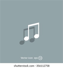 Note sign icon, vector illustration. Flat design style